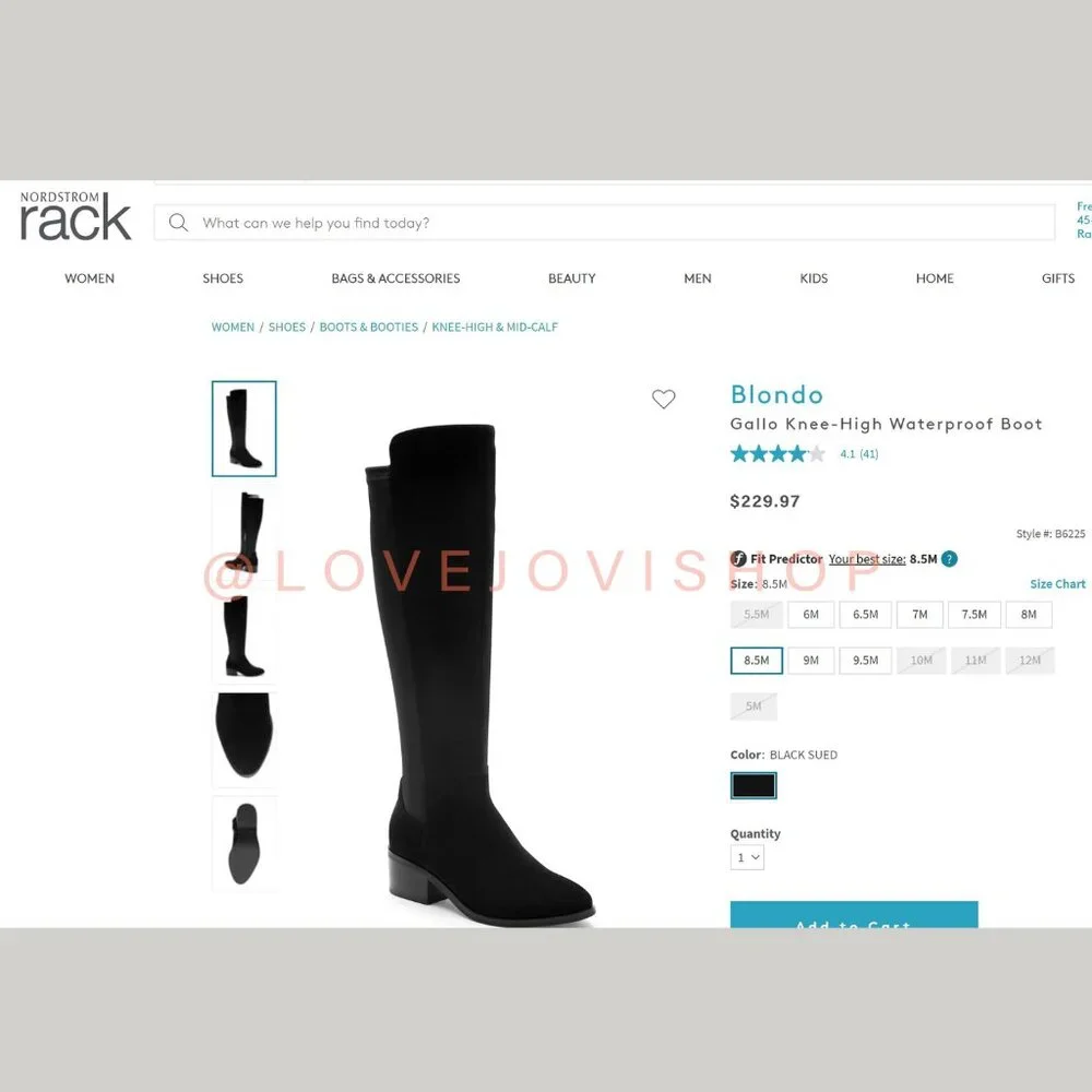 Boots | Blondo Black Suede Over-the-Knee Waterproof | Classic Minimalist Flats 9